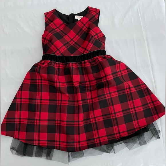 Cat & Jack Girls' Sleeveless Plaid Dress size M(8) New Without tags - Picture 2 of 5